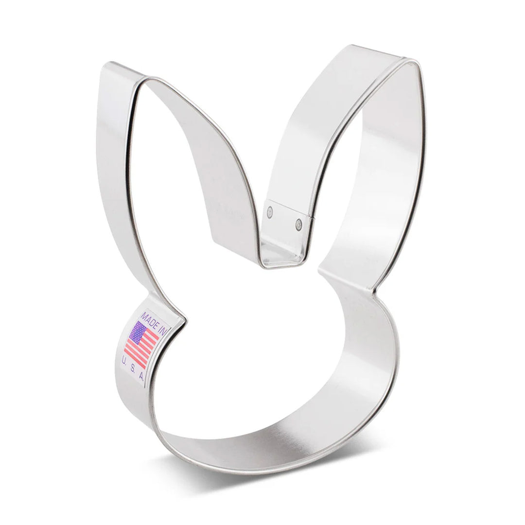 Easter Rabbit Face Stainless Steel Cookie Cutter for Baking. Made in the USA