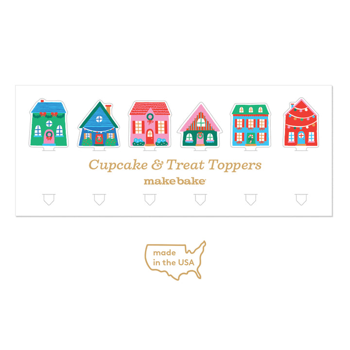 Holiday Village Reusable Acrylic Treat Toppers