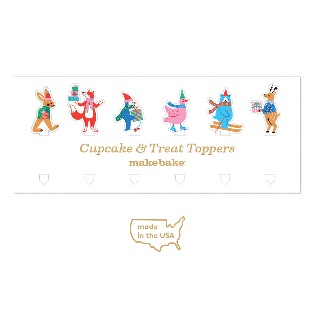 Winter Friends Reusable Acrylic Treat Toppers