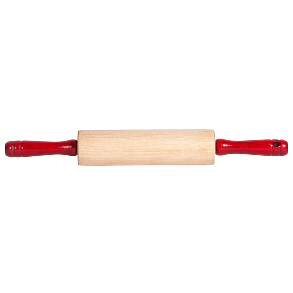 Childs Rolling Pin made of wood with red handles