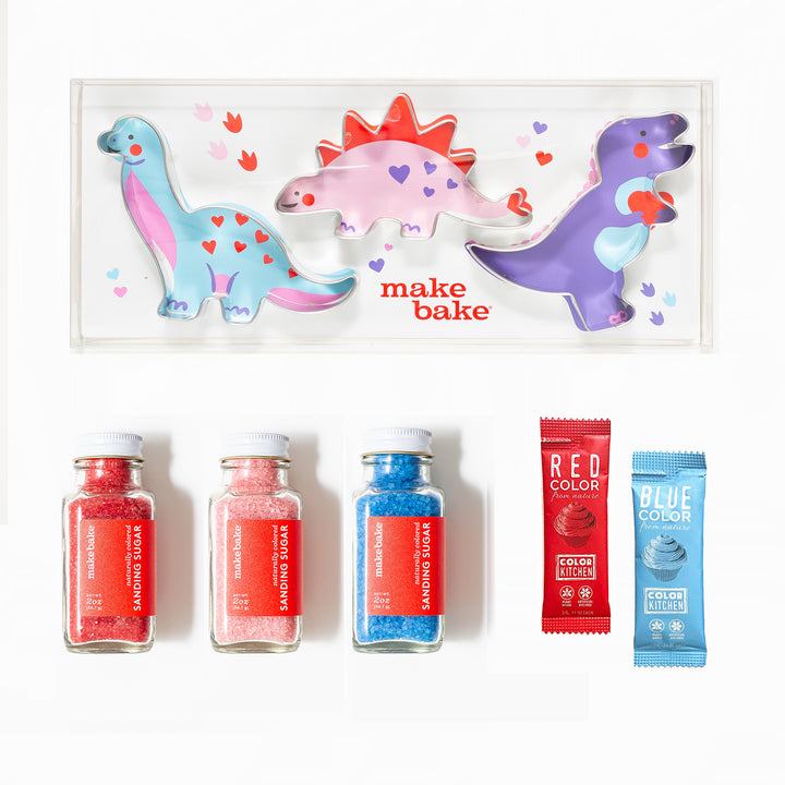 Dye-Free Valentine's Dinosaur Cookie Decorating Kit